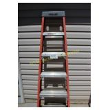 6 Foot Keller Orange Fiberglass Step Ladder