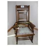 Victoria Style High Back Spindle Rocking Chair