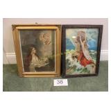 (2) Framed Religious Lithographs