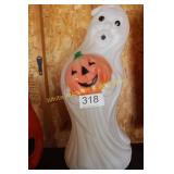 Vtg. Halloween Ghost w/Pumpkin Blow Mold