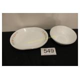 (3) Oval Platter - (2) Serving Bowls