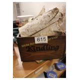 Decorative Birch Log Bundle in Kindling Box
