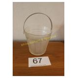 Vtg. Frosted Glass Ice Bucket w/Metal Handle