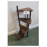 Mahogany 4-Tier Spiral Library Steps Plant Stand