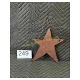 Rustic Brown Metal Star w/Wire Hanger