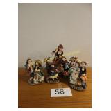 Large Mixed Victorian Style Figurine Group