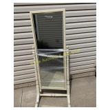 Eathan Allen Off-White Cheval Standing Floor Mirro