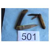 Vintage Folding Pocket Knife Duo