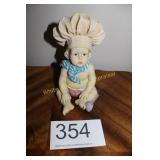 Sitting Resin Baby Figurines w/Chef Hat