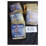 Lot of (5) Used Husqvarna Chainsaw Chains