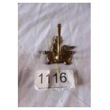 Brass "Lady in a Bathtub" Wall Hook