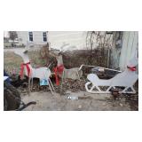 Wooden Reindeer & Sleigh