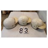 3) Vintage Comet Helmets 1 Large, 2 Mediums