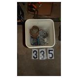 Bucket Of Hardware Items, Nails Etc