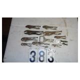 10 Pair Of Misc. Vise Grips