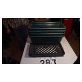 4) Railing Planter Boxes & 2 Trays