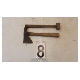 Hammer Hatchet & Brass Hammer