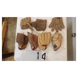 7) Vintage Baseball Gloves