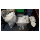 Tote & 3 Bags Of Backing Material
