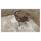 Iron Kettle & Stand Planter