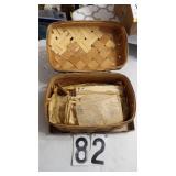 Basket W/Vintage Patterns