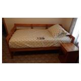 Wooden Day Bed & Nightstand