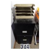 2 Drawer File Cabinet W/Organizer