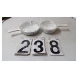 2) Corning Ware Dishes W/Lids