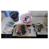 Pin Cushions, Ribbons, Supplies