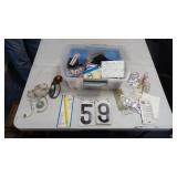 Tote Of Misc. Sewing Items