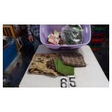 Tote Of Quilt Blocks & Material