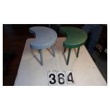 2 Half Moon Stools