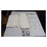 2) Lace Tablecloths & Lace Wall Hanging