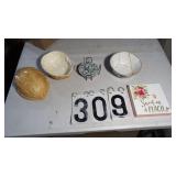 Nut Dish, Coasters, Cracked Bowl