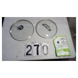 2) Glass Lids, J R Watkins Soap Refill