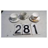 2) Cups & Saucers, 1 Mother Cup
