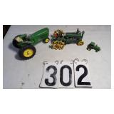 3) John Deere Die Cast Tractors