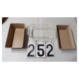 Anchor Hocking Bread Pan 2 Metal Pans