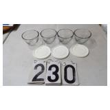 Pampered Chef Bowls 4) Bowls, 3) Lids 11/2c