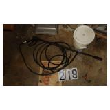 Pressure Washer Hose & Bucket Of Salt