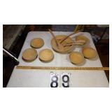 Vintage Wooden Salad Set