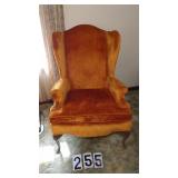 Orange Wingback Chair