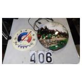 Team Of Horses Light & Thermometer