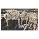 Cast Iron Love Seat & Chairs