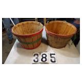 2 Wooden Baskets