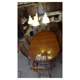 Oak Dining Room Table 4 Matching Chairs +