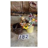 Decorative Bucket, Floral Arrangement