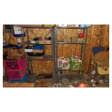 Pair Of Metal Shelves (NO CONTENTS)