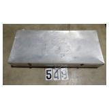 Large Metal Box Of Quilting Pieces 42"X18"X5"