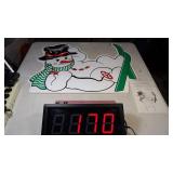 J H Smith Snowman On Skis Yard Ornament